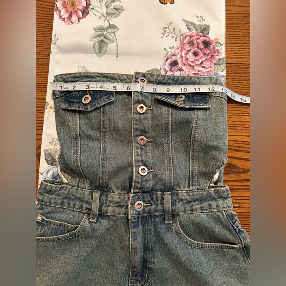 charming bunny, Jean strapless romper - Picture 7 of 12